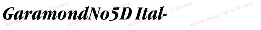 GaramondNo5D Ital字体转换